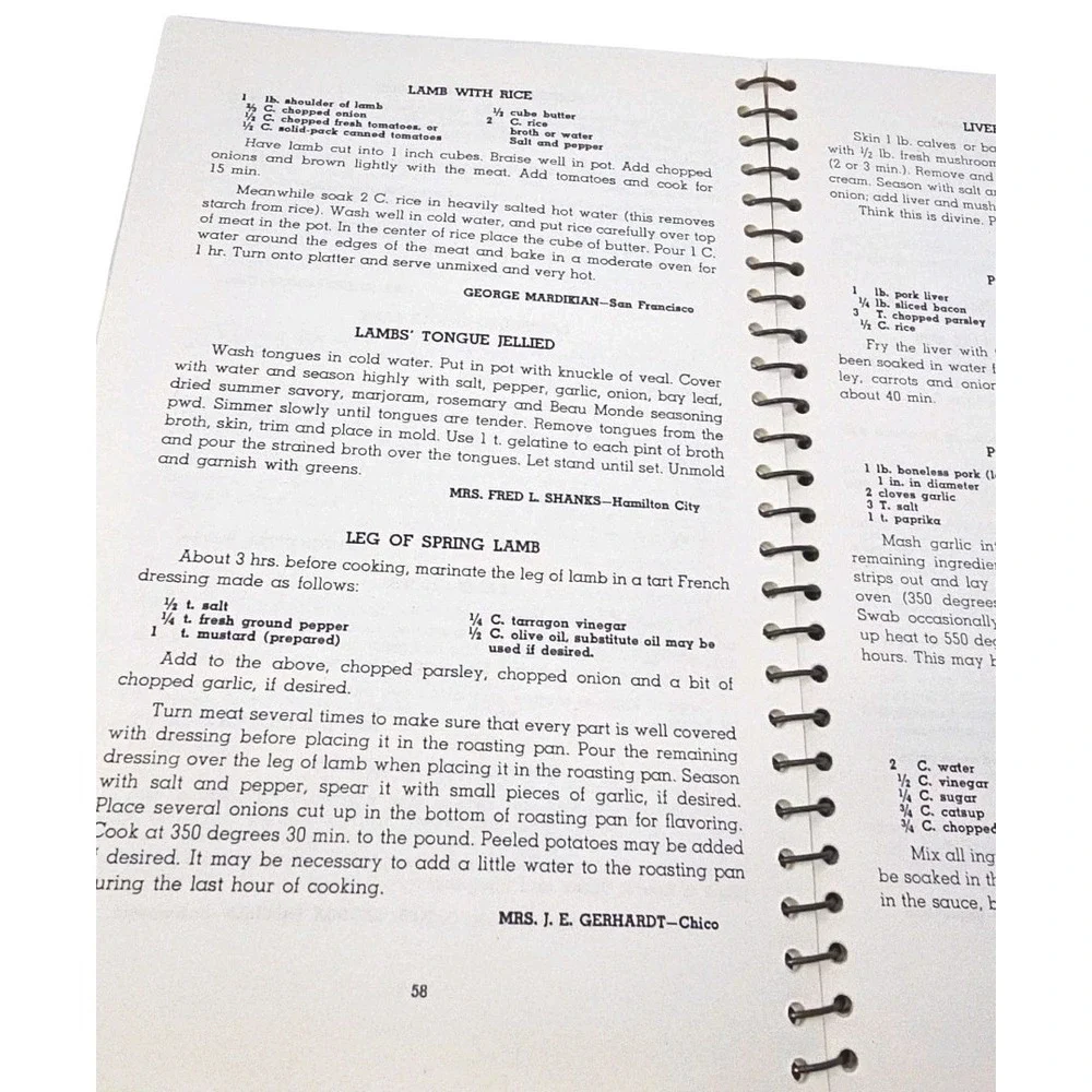 Four'N Twenty Blackbirds‎ California Game Cookery Ringbound Community Cookbook